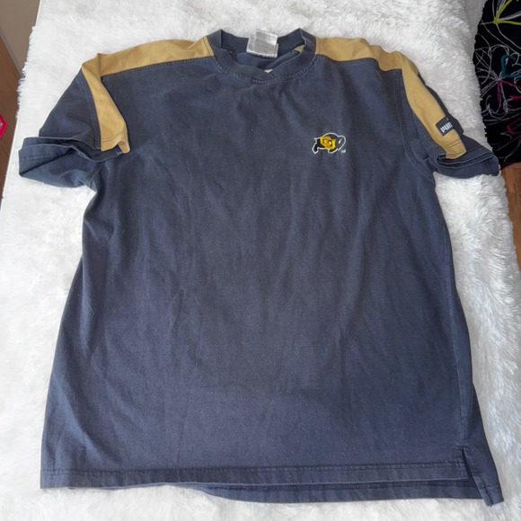 Puma Colorado Buffaloes T-Shirt Mens L Black Gold Embroidered Logo Short Sleeve - Picture 1 of 6
